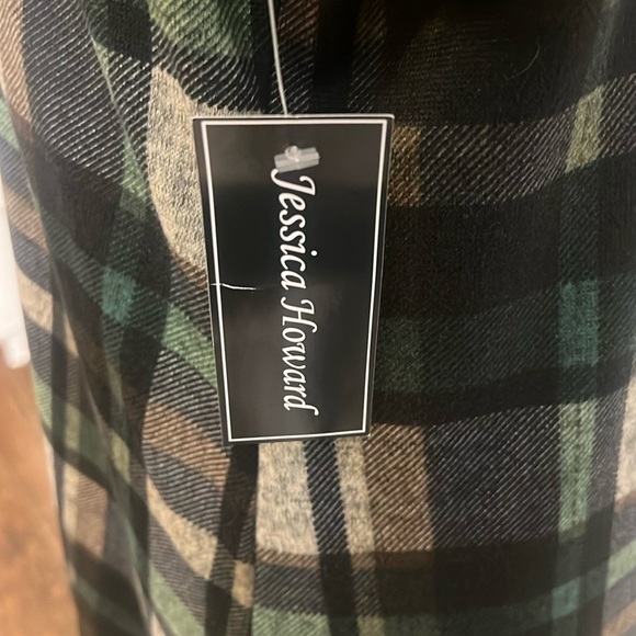 NWT Jessica Howard Plaid, Spandex Baby Doll Dress, Sz. L. - Picture 4 of 12